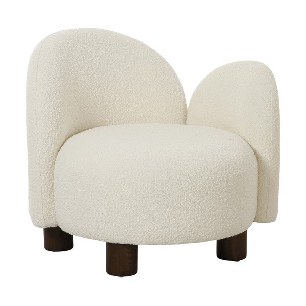 Бял фотьойл от плат букле Honolulu - House Nordic