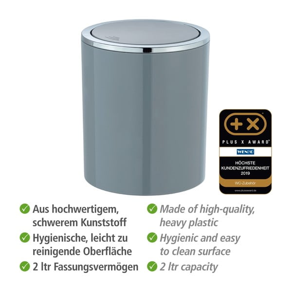 Сива кофа за боклук , 2 л Inca - Wenko-image-4