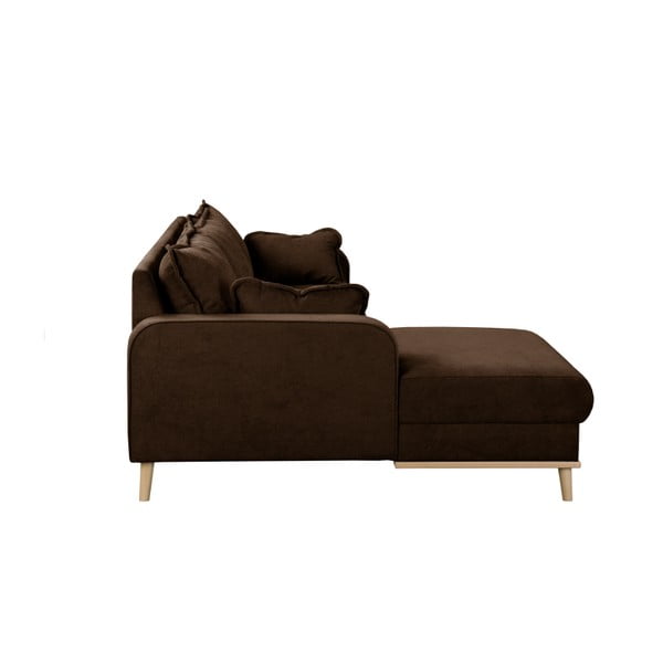 Тъмнокафяв ъглов диван (ляв ъгъл) Beata - Ropez-image-4