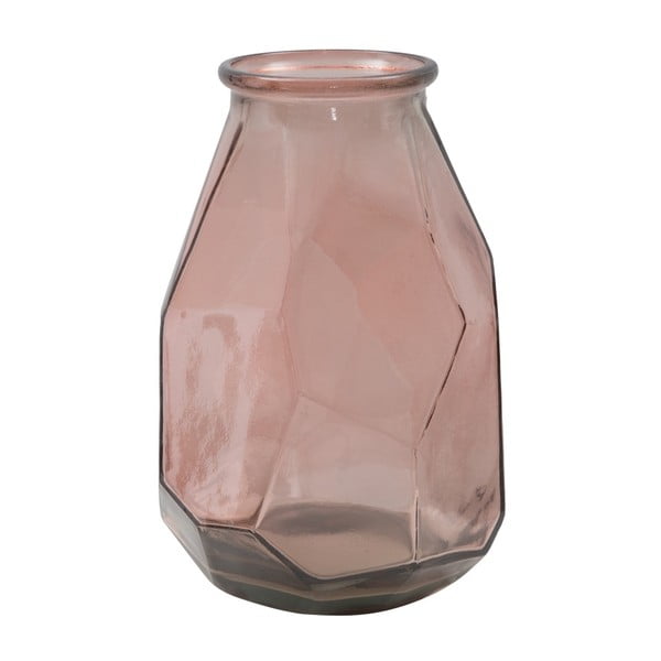 Розова ваза от рециклирано стъкло Stone, ⌀ 25 cm - Mauro Ferretti