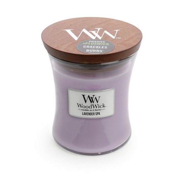 Ароматна свещ Лавандула за баня, 55 часа горене Lavender Spa - WoodWick-image-2