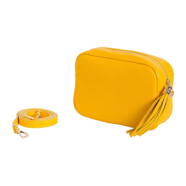 Žlutá kabelka z pravé kůže Andrea Cardone Pezzo