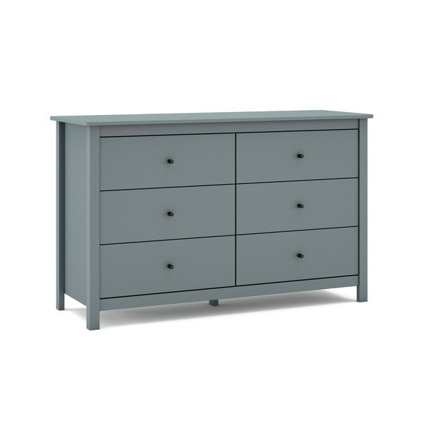 Скрин сиво-зелен от масивен бор 130x80x45 cm Misti – Marckeric-image-1