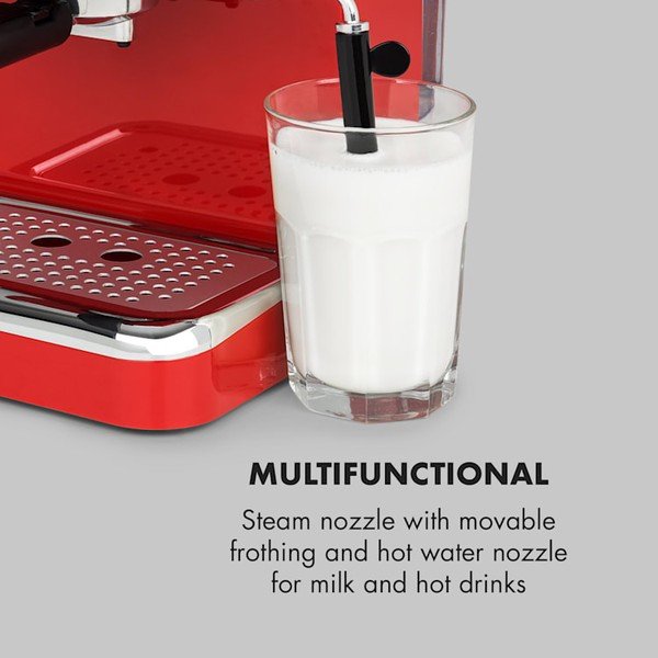 Червена машина за кафе Espressionata Gusto - Klarstein-image-4
