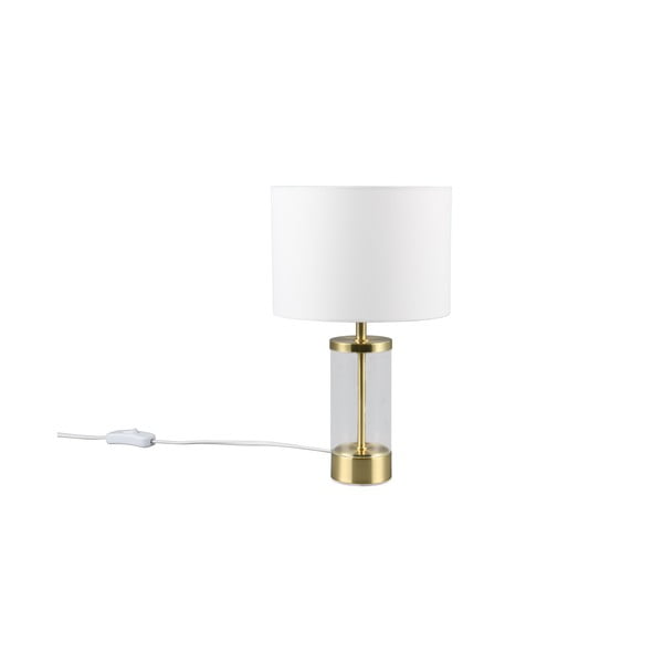 Настолна лампа в златисто с текстилен абажур (височина 33,5 cm) Grazia - Reality-image-2