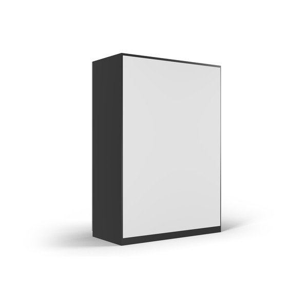 Черен гардероб с огледало и плъзгащи се врати 151x215 cm Lisburn - Cosmopolitan Design-image-4