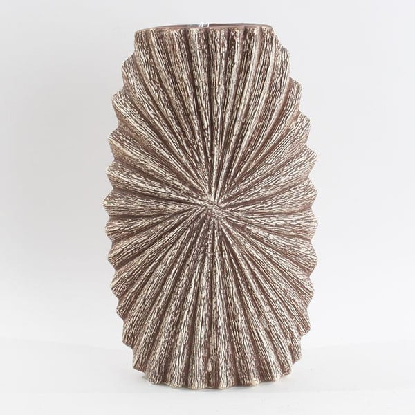 Keramická váza, béžová/hnědá, 30 cm