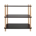 Черен рафт с бамбукови крака Шкаф , 80 x 82,5 cm Simplicity - Leitmotiv