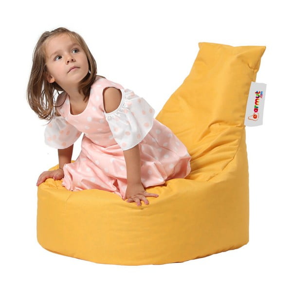 Жълт детски чувал за сядане Baton - Floriane Garden-image-3