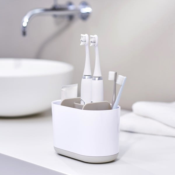 Бяла пластмасова чаша за четки за зъби Duo – Joseph Joseph-image-4