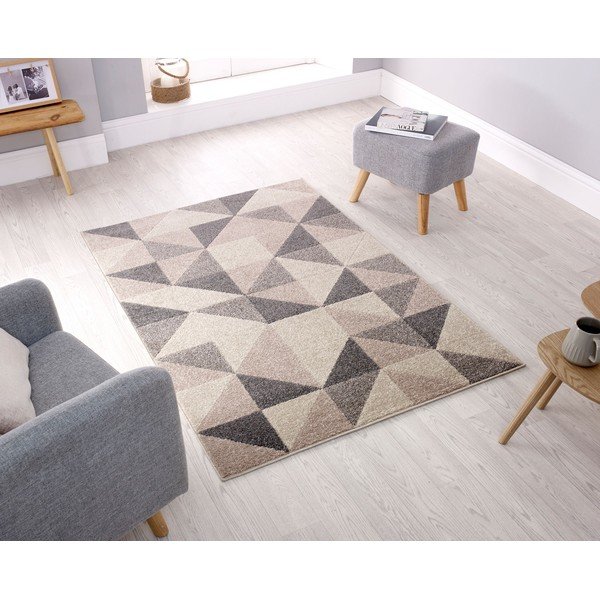 Сив и бежов килим Urban Triangle, 200 x 275 cm - Flair Rugs-image-4