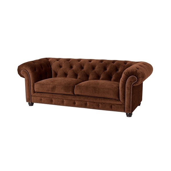 Hnědá pohovka Max Winzer Orleans Velvet, 216 cm-image-1
