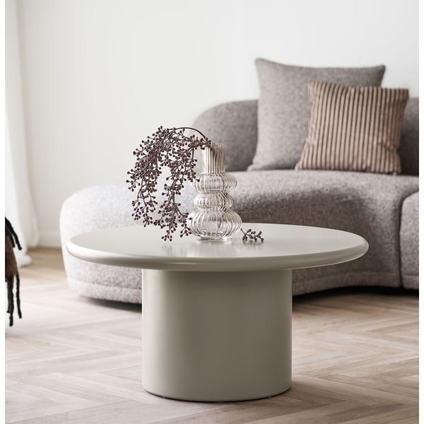 Кремава кръгла масичка за кафе ø 80 cm Nagano – House Nordic-image-1