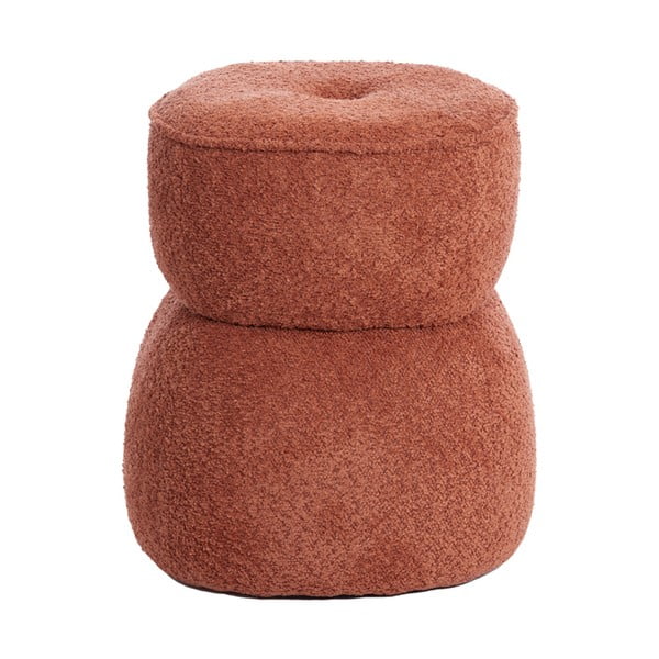 Оранжева табуретка от плат букле Leyla – Light & Living