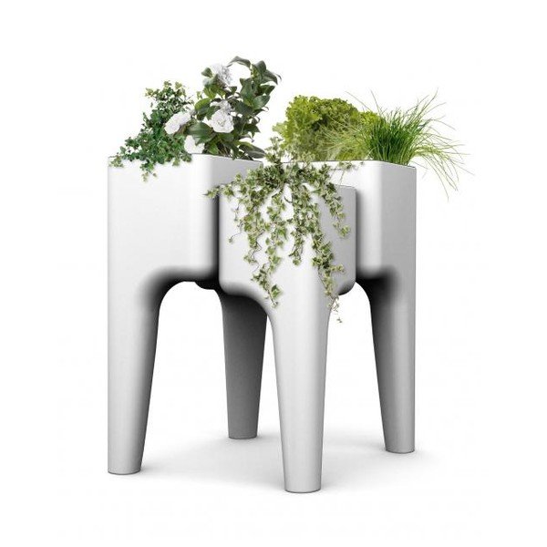 Designový květináč KIGA Medium 88x68 cm, bílý