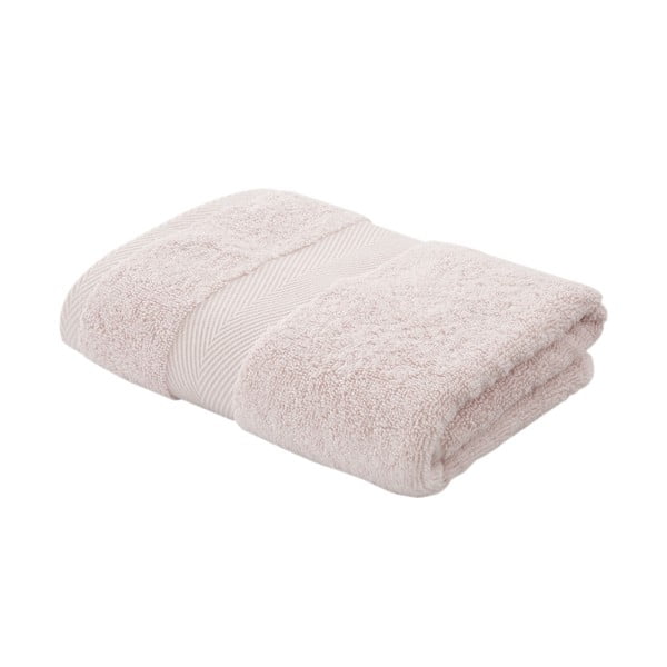 Светлорозова памучна кърпа с коприна 50x90 cm - Bianca