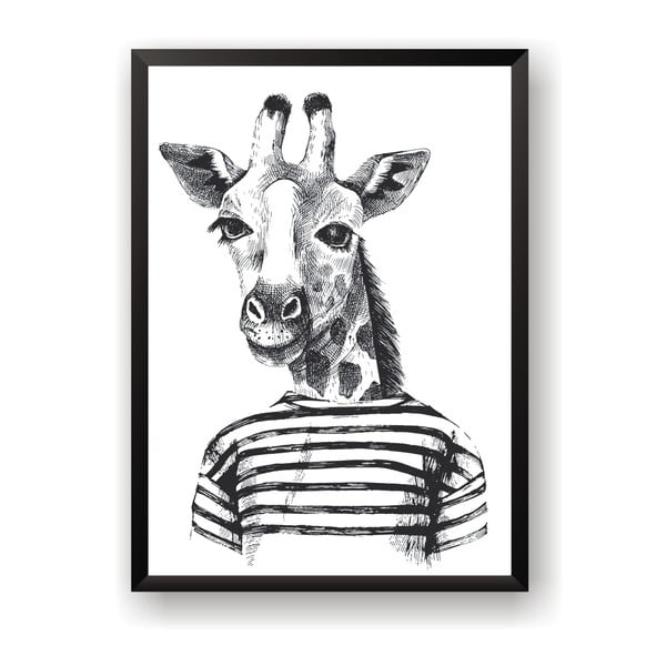 Plakát Nord & Co Hipster Giraffe, 30 x 40 cm