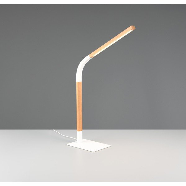 LED настолна лампа с възможност за димиране в бял и естествен цвят с дървен абажур (височина 73,5 см) Norris - Trio-image-2