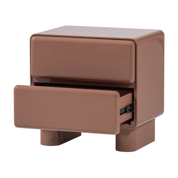 Розово гланцово нощно шкафче Lustra – WOOOD-image-4