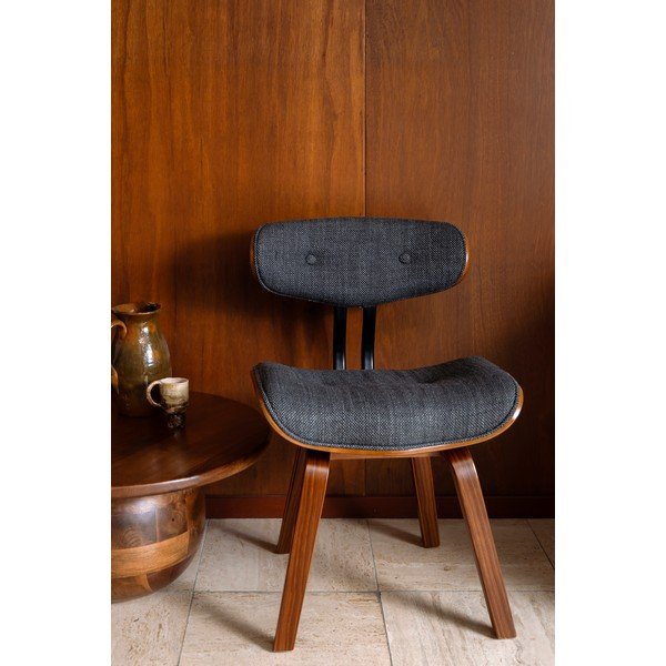 Сив/кафяв тапициран трапезен стол Blackwood – Dutchbone-image-1