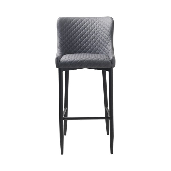 Сив бар стол от имитация на кожа (височина на седалката 77 cm) Ottowa – Unique Furniture-image-3