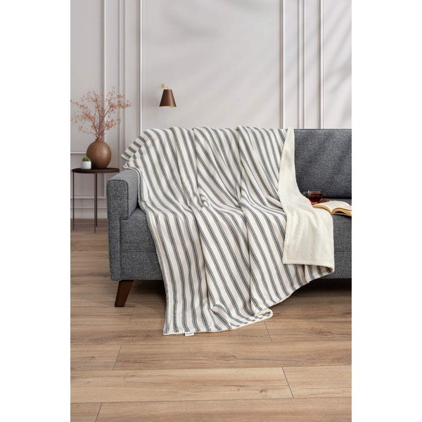 Бяло-антрацитно одеяло 150x190 cm Soren Wellsoft – Mijolnir-image-1