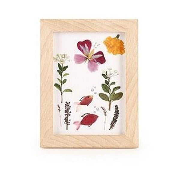 Дървена рамка за пресовани цветя , 13,3 x 15 cm - Kikkerland