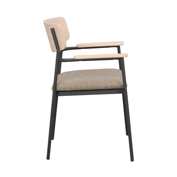 Трапезни столове в бежов и естествен цвят в комплект от 2 бр. Maymont – Rowico-image-3