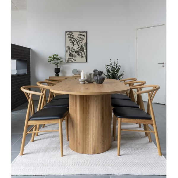 Трапезна маса от декор от топола 100x210 cm Boavista – House Nordic-image-1