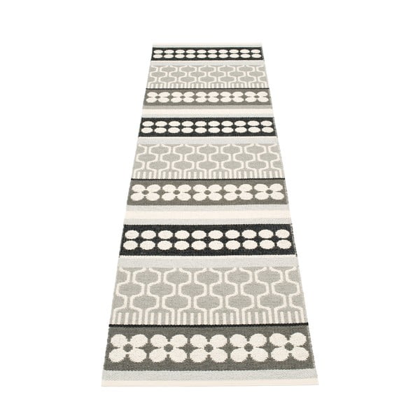 Сива и кремава пътека за открито и закрито 70x270 cm Asta Warm Grey – Pappelina