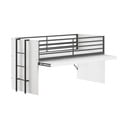 Бяло повдигнато детско легло с включена подматрачна рамка 90x200 cm Sam – Vipack