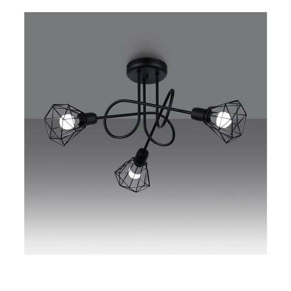 Черна лампа за таван ø 10 cm Varpu - Sollux-image-2