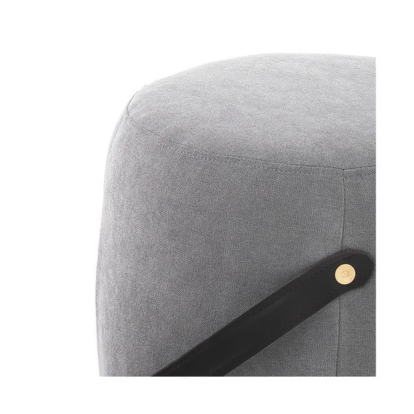 Сив тапициран пуф , ø 40 cm Drum - Tomasucci-image-1