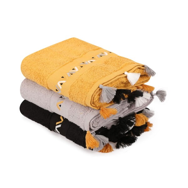 Памучни кърпи в комплект от 3 бр. от тери 50x90 cm Asorti – Foutastic