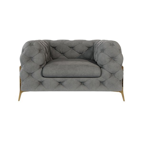 Сиво кадифено кресло Chelsea Bis – Ropez-image-2