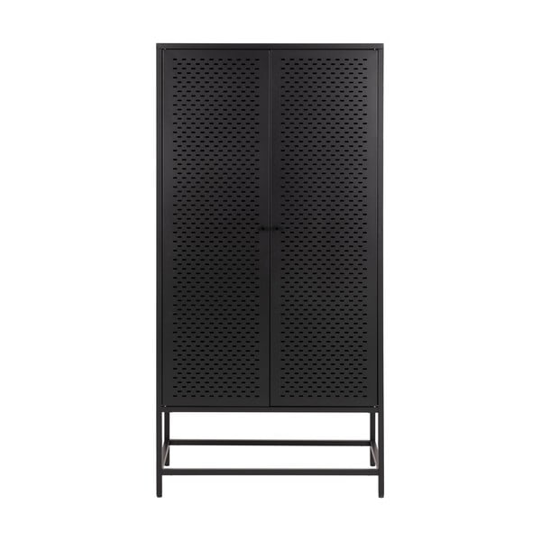 Черен метален гардероб 80x160 cm Newcastle - Actona
