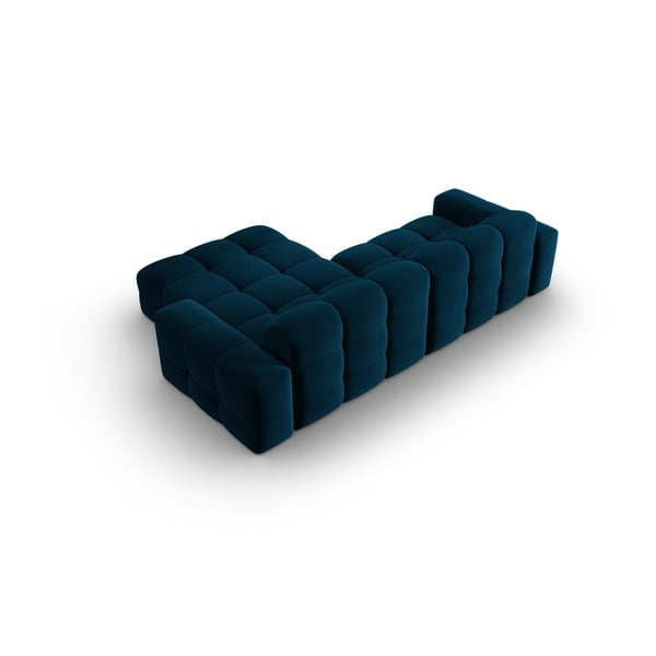 Тъмносин ъглов диван от кадифе (десен ъгъл) Kendal - Micadoni Home-image-4