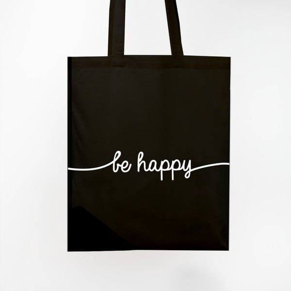 Plátěná taška Be Happy Black