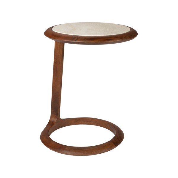 Кръгла странична масичка с скаменен плот за маса 41x45 cm Doppio – Zuiver