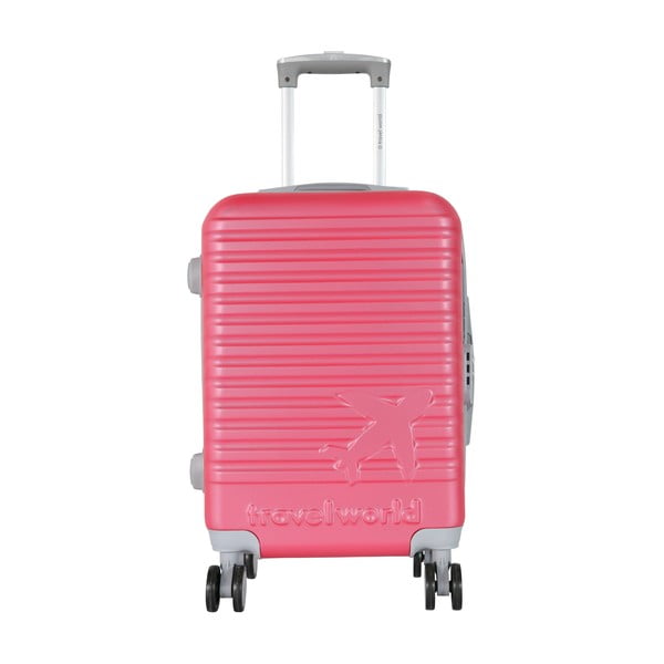 Розов салонен багаж на колела Aiport, 44 л - Travel World