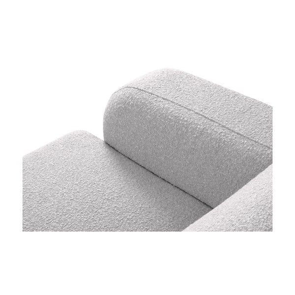 Светлосив ъглов диван от плат букле (десен ъгъл) Molino - Micadoni Home-image-4