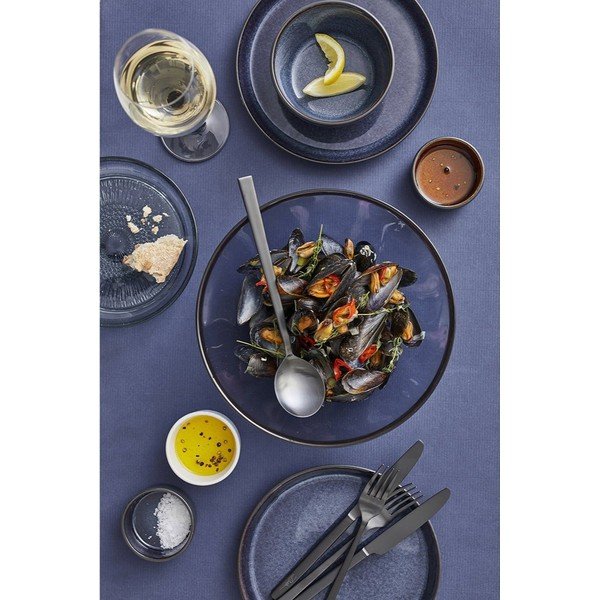 Черна/синя глинена купичка за супа/за салата 400 ml Gastro Black/Dark Blue – Bitz-image-1