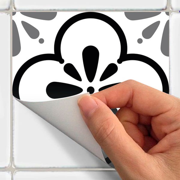 Комплект от 9 стикера за стена Циментови плочки , 10 x 10 cm Alexia - Ambiance-image-3