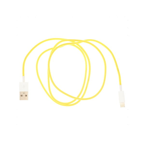 USB kabel pro iPhone 5, žlutý