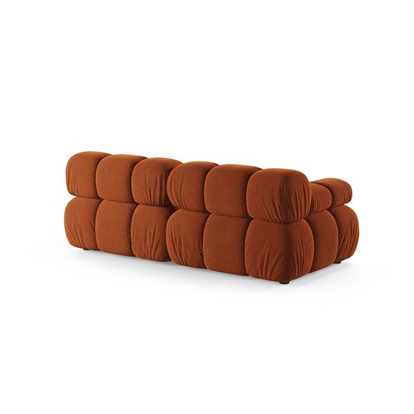 Теракотен кадифен модулен диван 188 cm – Micadoni -image-2