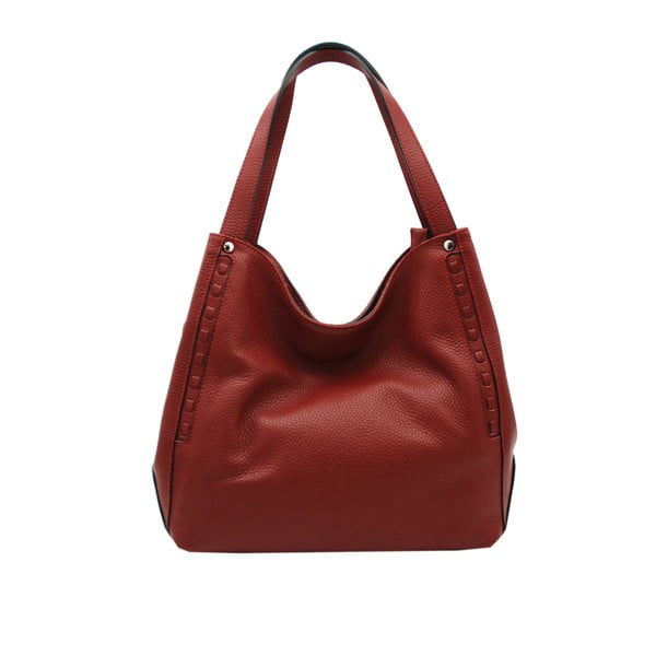 Тъмночервена чанта от естествена кожа Kerrie - Andrea Cardone