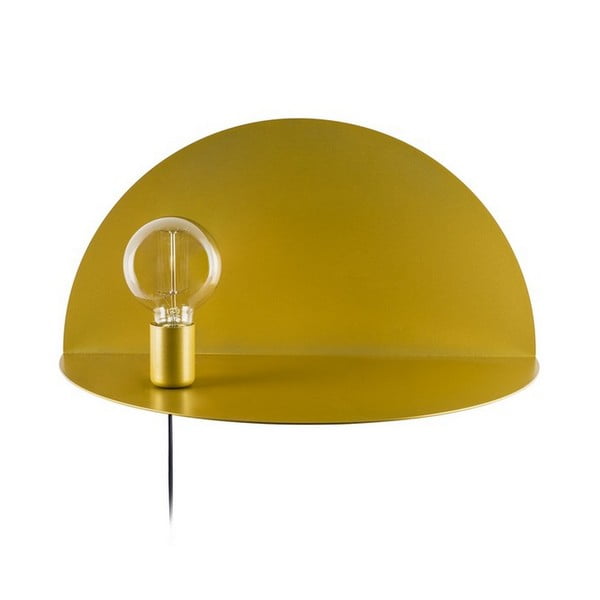 Стенна лампа с рафт в златисто Shelfie - Homemania Decor