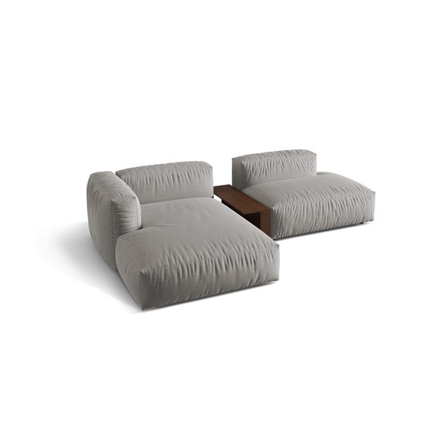 Светлосив модулен ъглов диван (ляв ъгъл) Martina – Micadoni Home-image-2