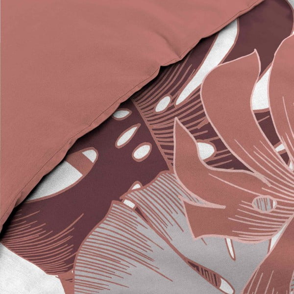 Бяло/розово двойно удължено памучно спално бельо 240x220 cm Astria – douceur d'intérieur-image-3