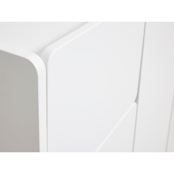 Бяло шкафче 80x100x40 cm Bera – Unique Furniture-image-4